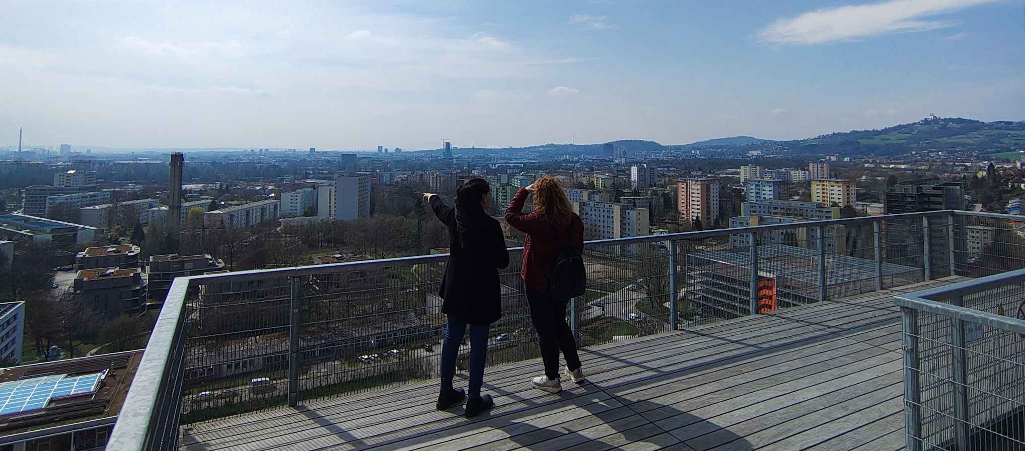 Linz from the roof of JKU
